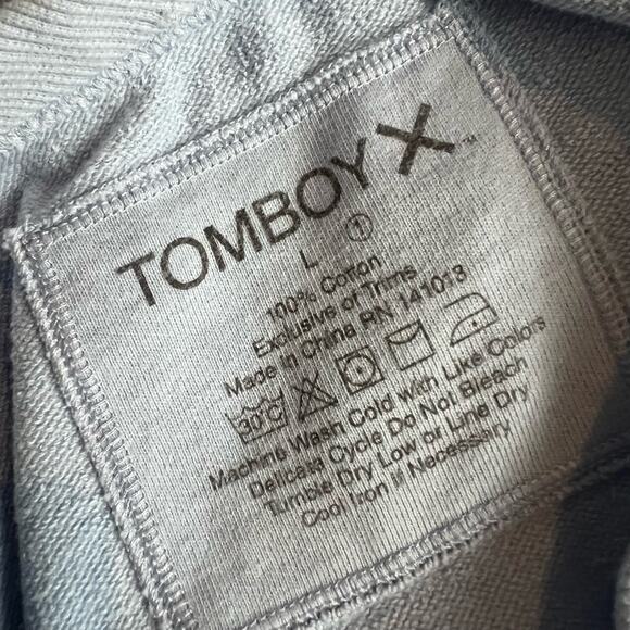 Tomboy X Sweatshirt Adult Large Light Blue Crew Sweater Men Women - Picture 6 of 7